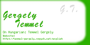 gergely temmel business card